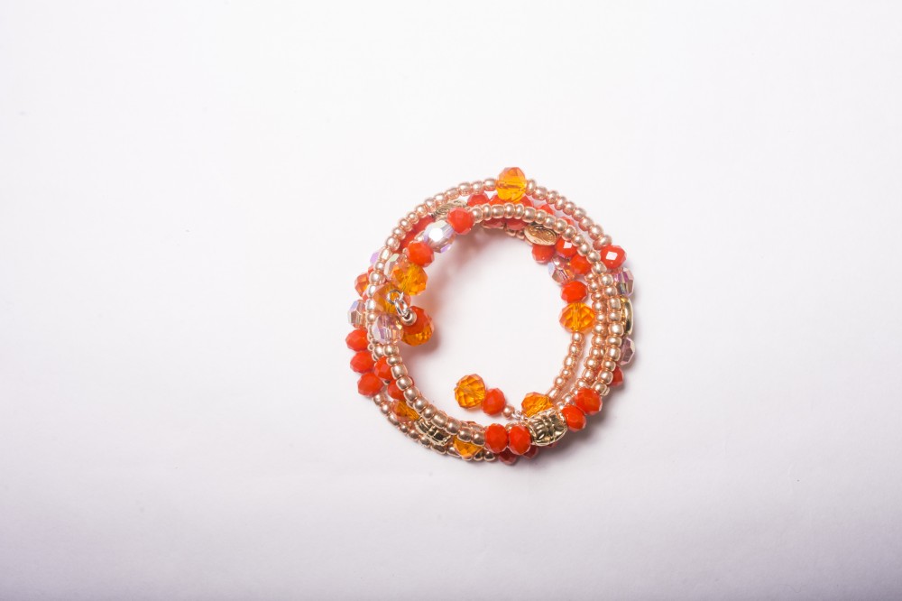 Orange  snake  bracelet 