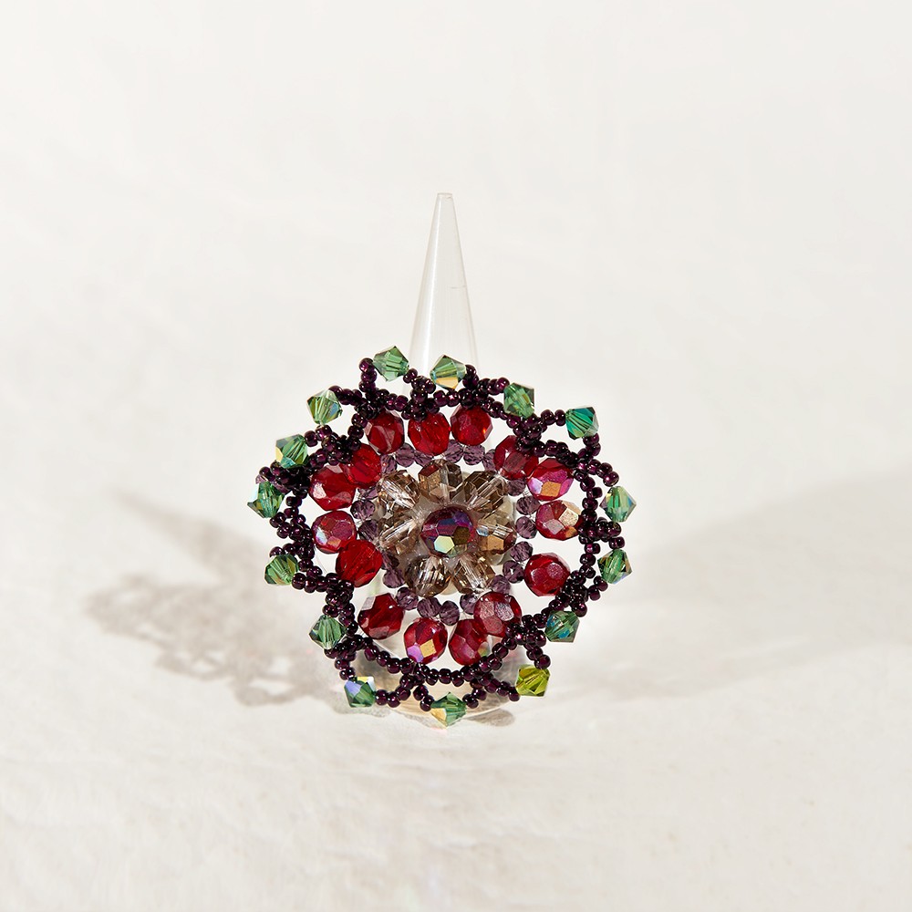 Green and Red Alessandria ring 